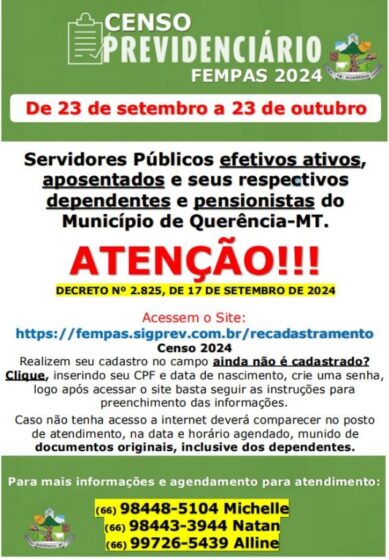 Censo Previdenciário FEMPAS 2024